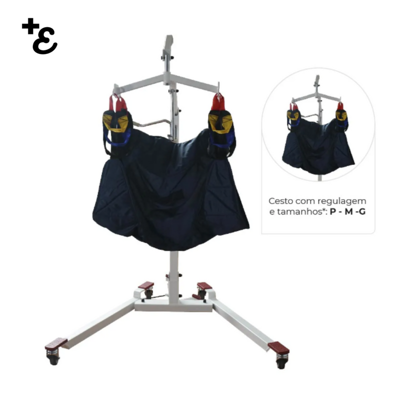 Guincho Manual Para Elevação de Acamados até 180 Kg Dellamed