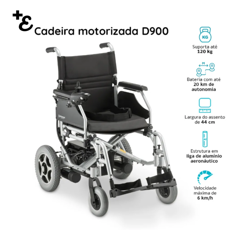 Cadeira de Rodas Motorizada Dobrável Em Alumínio D900