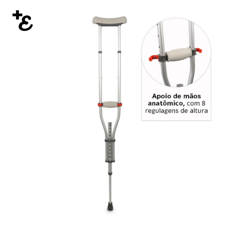 Muleta Axilar Alumínio Universal D7