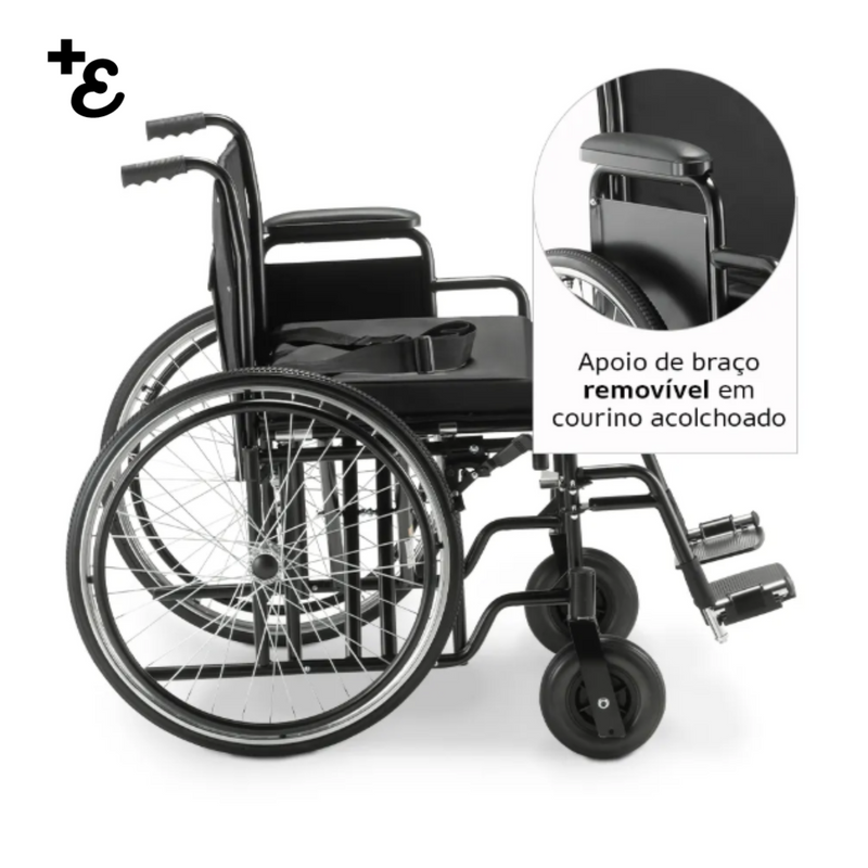 Cadeira de Rodas Dobrável Até 180 Kg D500