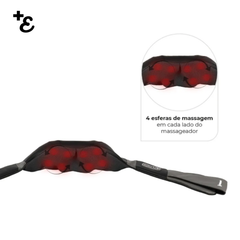 Colete Abraçamed Massageador Para Pescoço Ombros e Lombar