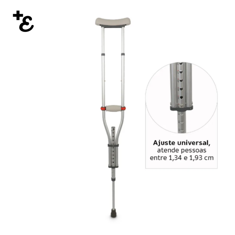 Muleta Axilar Alumínio Universal D7