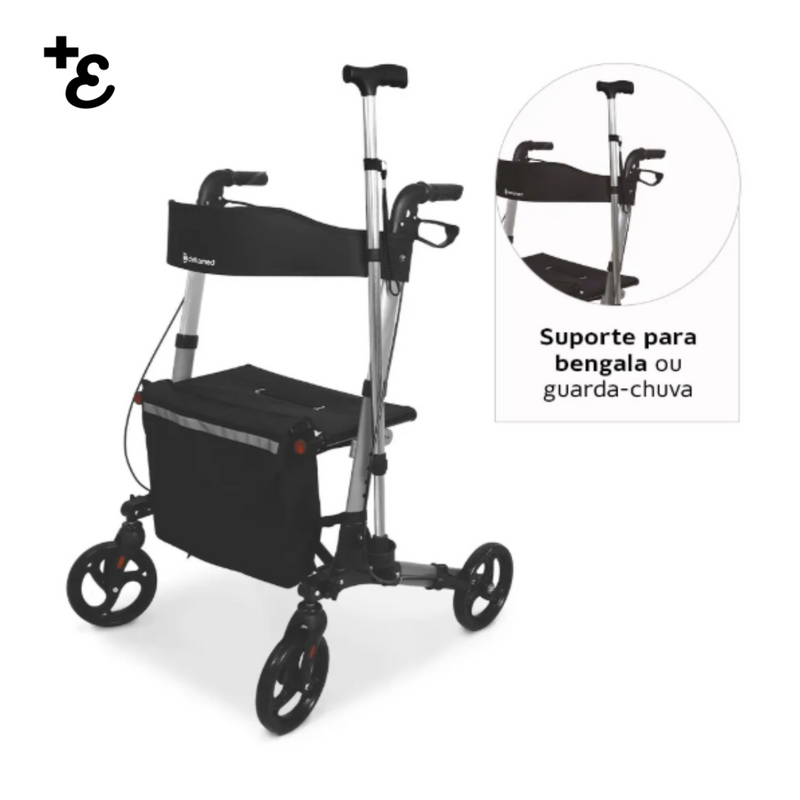 Andador 4 Rodas Compacto Dellamed D14