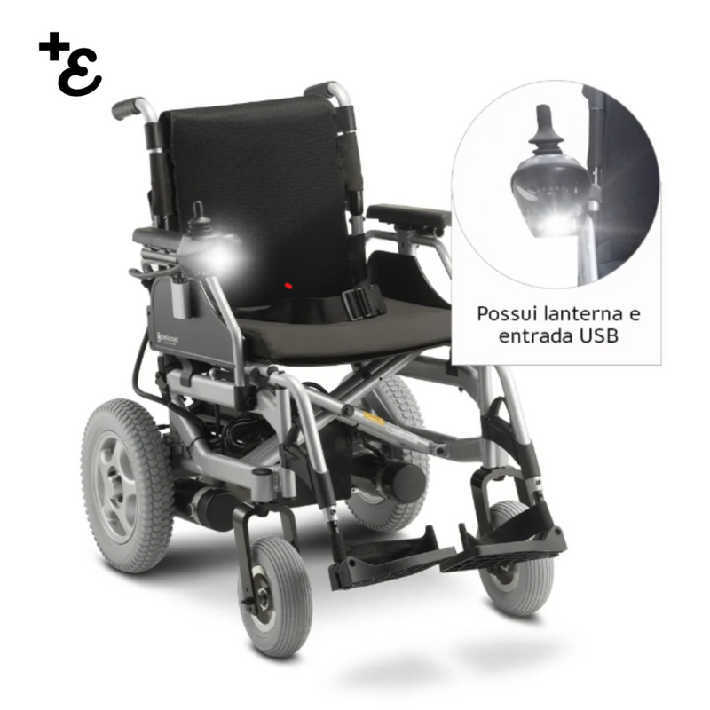 Cadeira de Rodas Motorizada Dobrável em Alumínio D1000